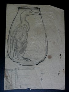 EliseuVisconti-D862-Garça e jarro – Desmembrado de um caderno de anotações