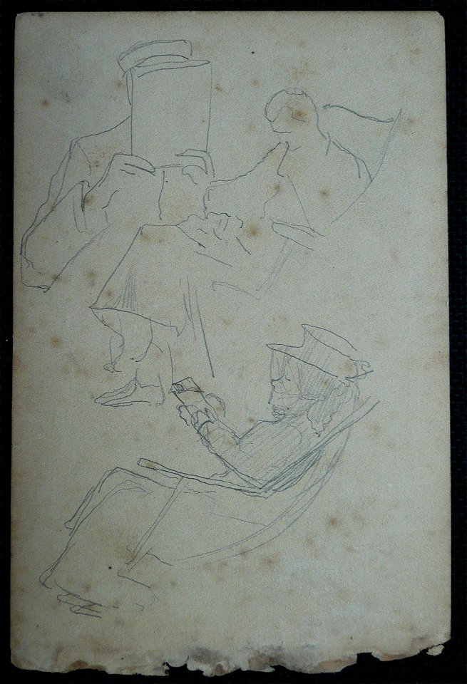 EliseuVisconti-D965V-Figuras em descanso – Desmembrado de um caderno de anotações – verso da obra D965