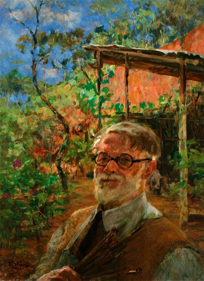 EliseuVisconti-P026-Autorretrato ao ar livre 1943