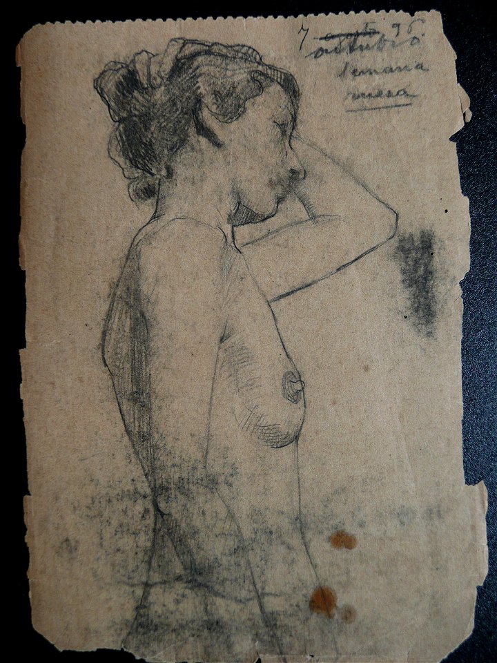 EliseuVisconti-D391-Nu feminino – Desmembrado de um caderno de anotações