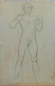 EliseuVisconti-D469V-Nu masculino de punhos cerrados – verso da obra D469