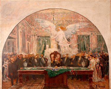 EliseuVisconti-P703-Posse de Deodoro da Fonseca – Primeiro estudo para o Palácio Tiradentes