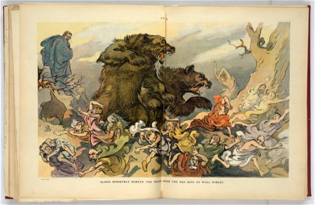 Elisha Roosevelt sicketh the bears upon the bad boys of Wall Street - Keppler. LCCN2011647201