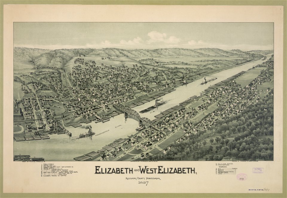 Elizabeth and West Elizabeth, Allegheny County Pennsylvania, 1897 LCCN2003681816