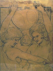 EliseuVisconti-D849-Figuras entrelaçadas – Estudo para ilustração de jornal