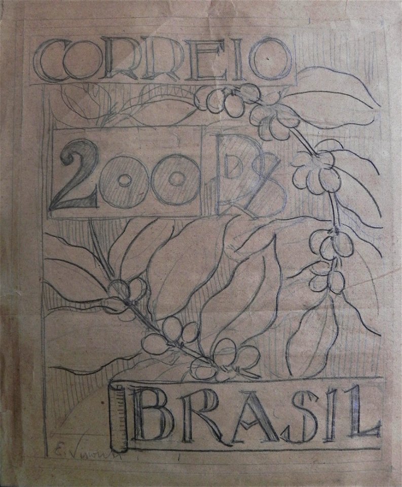 EliseuVisconti-D860-Selo para os Correios – Esboço de projeto não utilizado
