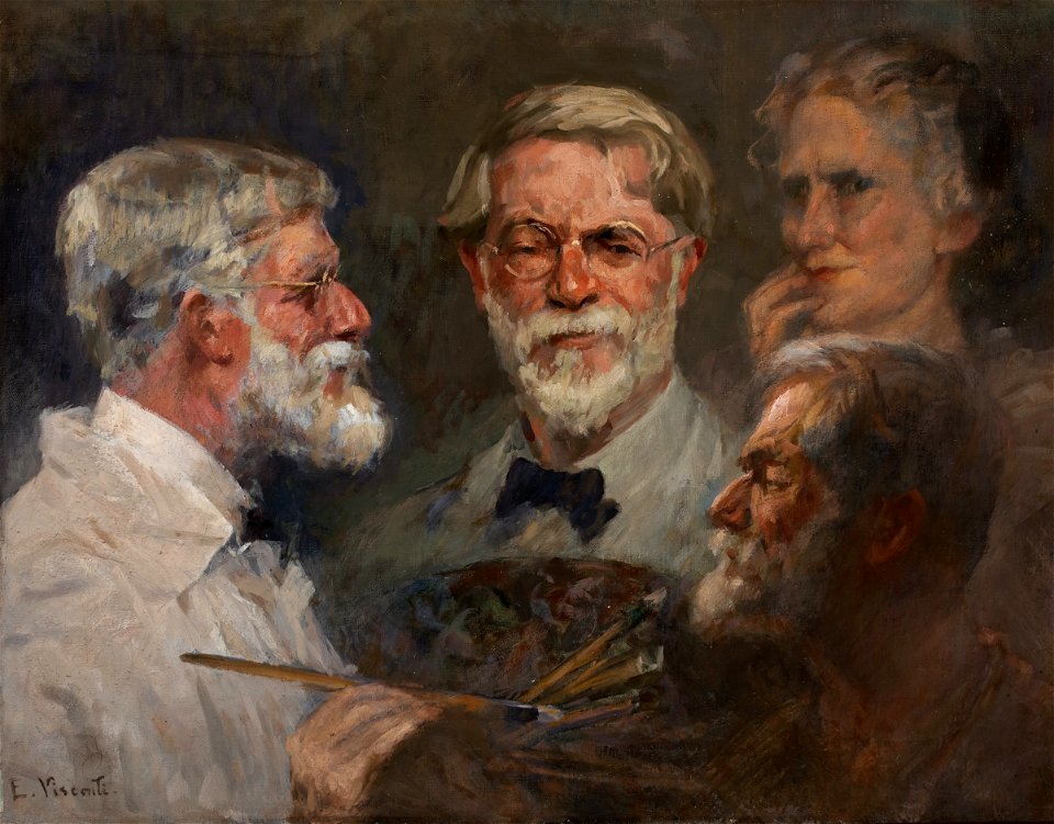 EliseuVisconti-P023-Autorretrato em três posições