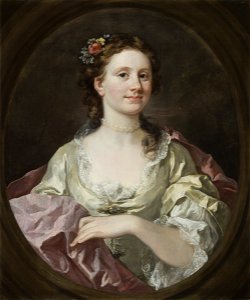 Elizabeth James by William Hogarth, 1744, oil on canvas, in the collection of the Worcester Art Museum in Massachusetts. Free illustration for personal and commercial use.