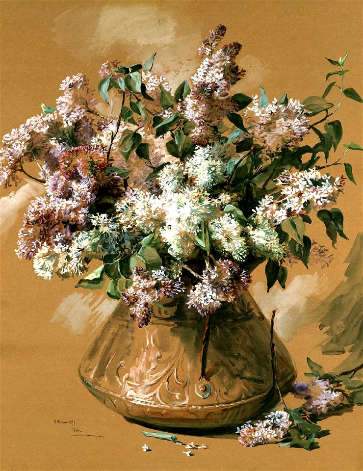 Elizabeth Nourse - Lilacs - 1952.13.90 - Smithsonian American Art Museum