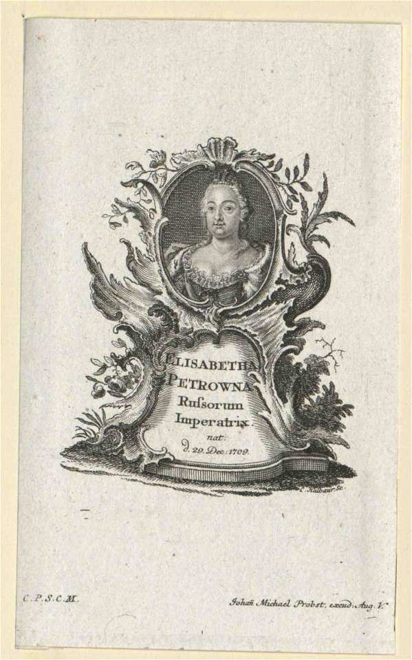 Elizabeth of Russia - engraving 09