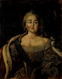 Elizabeth of Russia by anonymous (18 c, Hermitage). Free illustration for personal and commercial use.