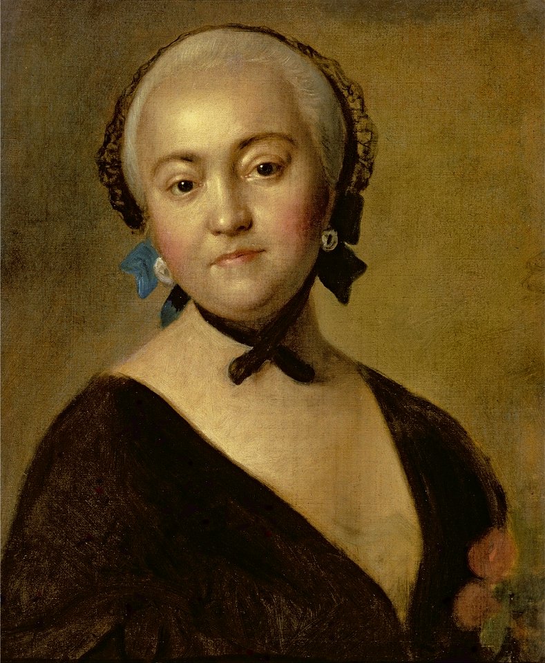 Elizabeth of Russia in black mantilla by Rotari (1756-61, GRM)