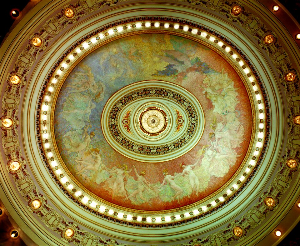 EliseuVisconti-P712-A Dança das Horas – Plafond (teto) sobre a plateia do Theatro Municipal do Rio de Janeiro