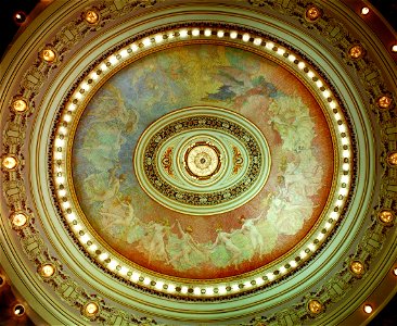 EliseuVisconti-P712-A Dança das Horas – Plafond (teto) sobre a plateia do Theatro Municipal do Rio de Janeiro