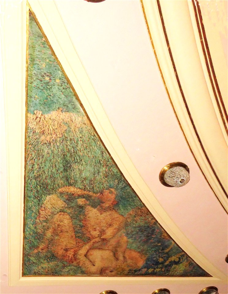 EliseuVisconti-P727-Alegoria ao Drama – Francesca da Rímini – Triângulo do teto sobre a plateia do Theatro Municipal do Rio de Janeiro