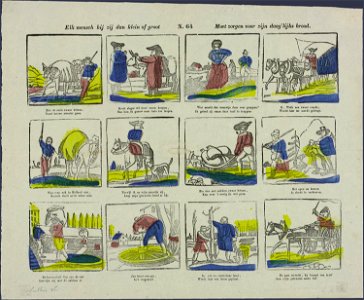 Elk mensch hij zij dan klein of groot, Moet zorgen voor zijn daag'lijks brood-Catchpenny print-SMC K 0050