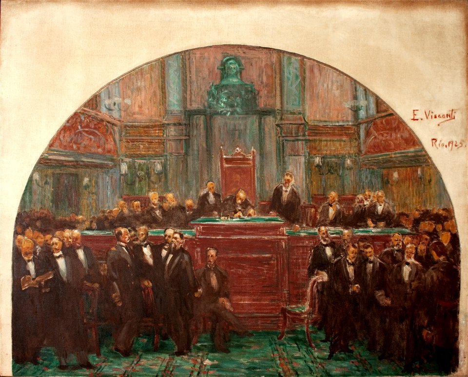 EliseuVisconti-P719-Assinatura da Constituição de 1891 – Segundo estudo para o Palácio Tiradentes