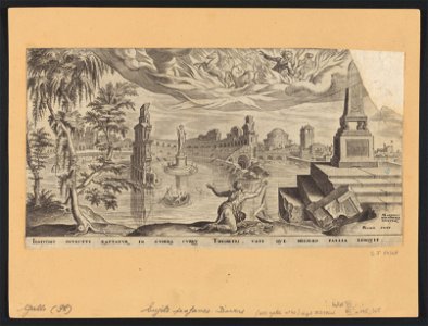 Elisha Receiving Elijah's Mantle 1571 print by Maarten van Heemskerck, S.I 54367, Prints Department, Royal Library of Belgium