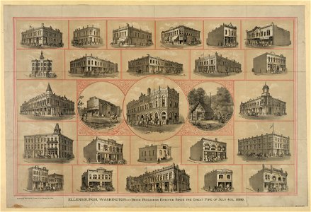 Ellensburg, Washington--brick buildings erected since the Great Fire of July 4th, 1889 LCCN2003680868