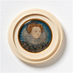 Elizabeth I (1533-1603),Queen of England, c. 1586-87 (Nicholas Hilliard) - Nationalmuseum - 133092. Free illustration for personal and commercial use.