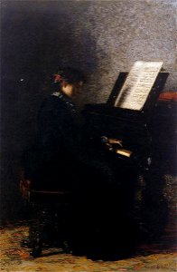 Elizabeth at Piano - 1875