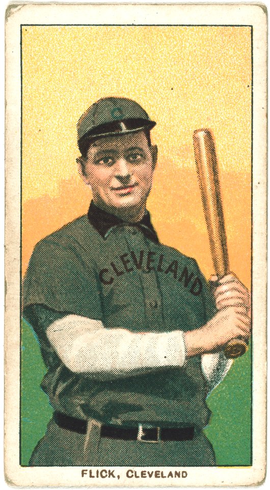 Elmer Flick, Cleveland Naps, baseball card portrait LCCN2008676560