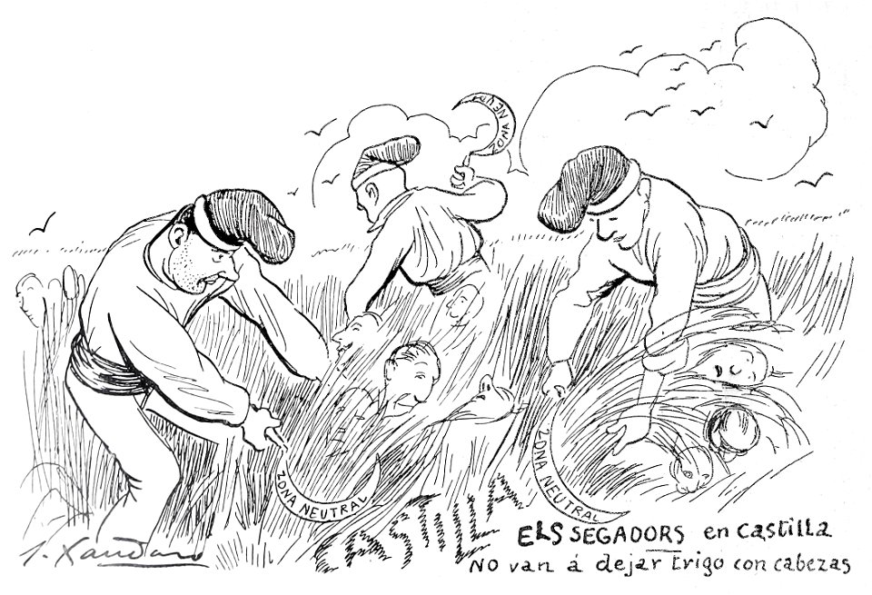 Els Segadors en Castilla no van á dejar trigo con cabeza, de Xaudaró