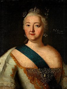 Elizabeth of Russia by A.Antropov (1751, Tretyakov gallery). Free illustration for personal and commercial use.