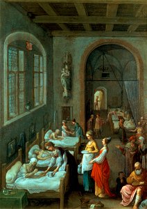 St Elizabeth visiting a hospital. Wellcome L0015276