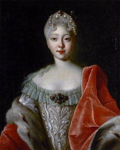 Elizabeth of Russia in youth by L.Caravaque (1720s, Hermitage). Free illustration for personal and commercial use.