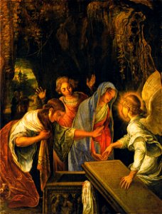 Adam Elsheimer - Die drei Marien am Grab Christi