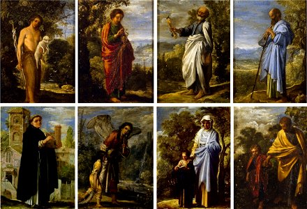 Adam Elsheimer - a set of small religious scenes. Free illustration for personal and commercial use.