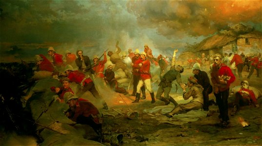 Elizabeth Southerden Butler, Lady Butler (1846-1933) - The Defence of Rorke's Drift - RCIN 405897 - Royal Collection