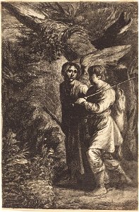Adam Elsheimer - Tobias und der Engel (NGA). Free illustration for personal and commercial use.