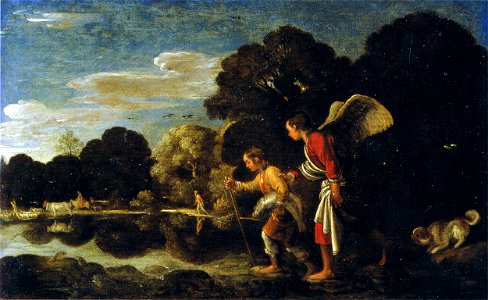 Adam Elsheimer - Tobias und der Engel. Free illustration for personal and commercial use.