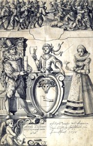 Adam Elsheimer and Johann Vetter - Cartoon for the Frankfurt Butcher Philipp Mohr and his Wife Catherine - Google Art Project