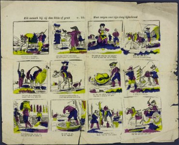 Elk mensch hij zij dan klein of groot Moet zorgen voor zijn daag'lijks brood-Catchpenny print-Borms 0781