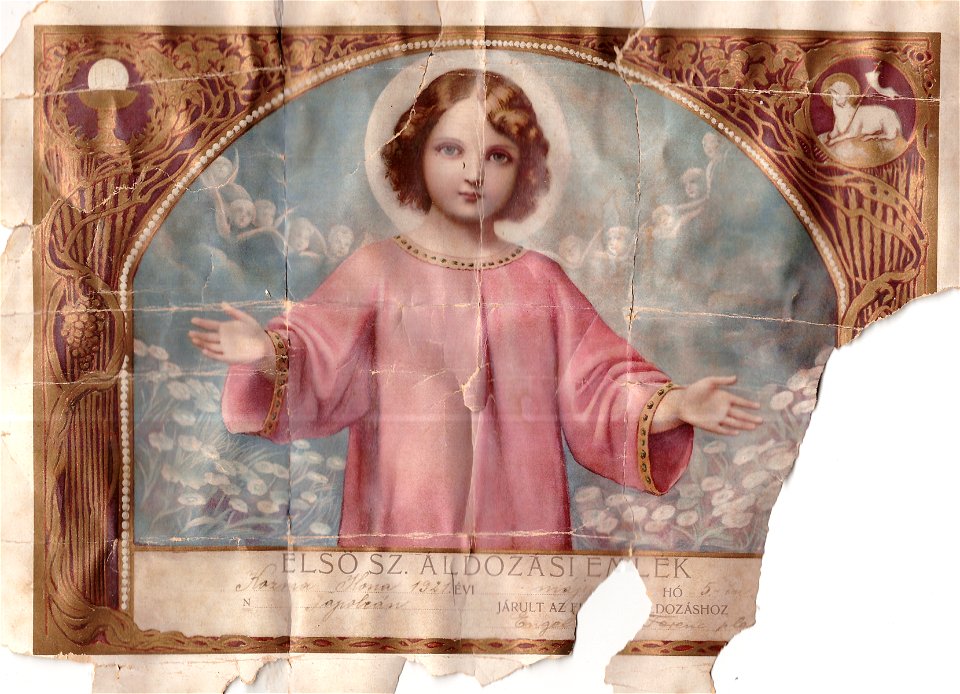 Elsőáldozási emléklap1921