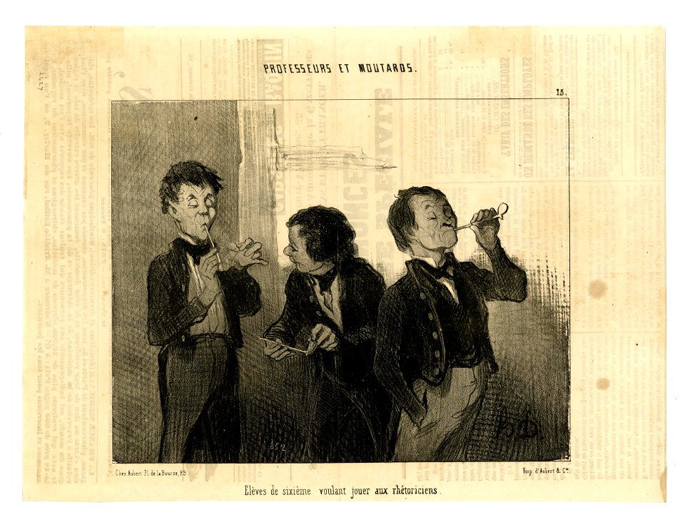 Elèves de sixième voulant jouer aux théoriciens (Sixth grade students posing as theoricians) (BM 1910,0324.124)