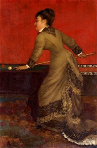 Elégante au billard, Alfred Stevens