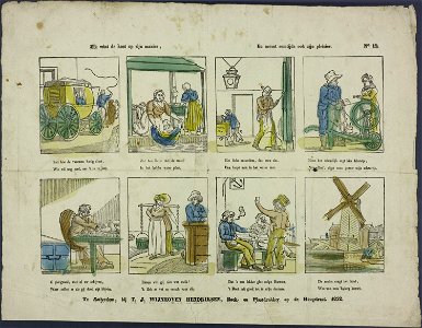 Elk wint de kost op zijn manier En neemt somtijds ook zijn pleizier-Catchpenny print-Borms 0992B