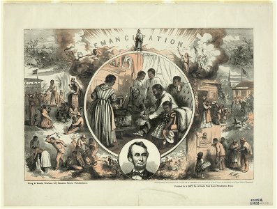 Emancipation - Th. Nast ; King & Baird, printers, 607 Sansom Street, Philadelphia. LCCN2004665360