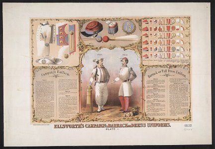 Ellsworth's campaign & barrack or dress uniforms. Plate 1 - published and lithographed by Edw. Mendel, 162 Lake St., Chicago. LCCN2006683287
