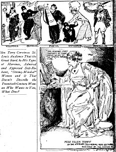 Ellen Terry and four Shakespeare characters as sketched by Marguerite Martyn, 1910