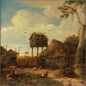 Emanuel Murant - Boerenerf met duiventil - 1553 (OK) - Museum Boijmans Van Beuningen