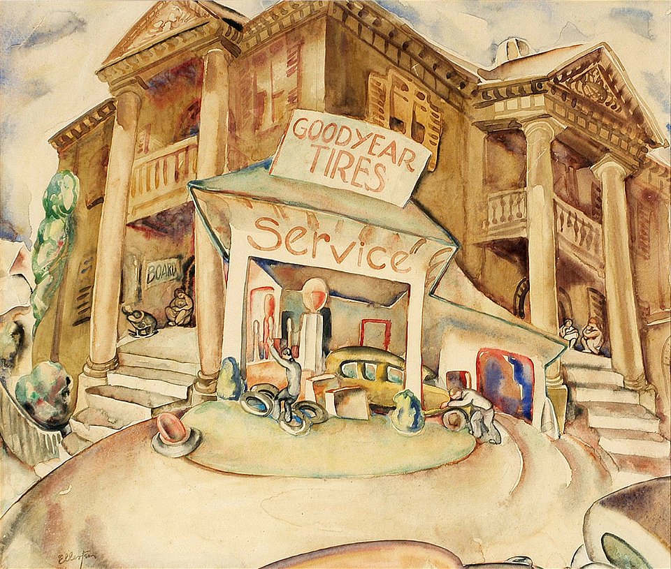 'Dean Homestead' by Homer Ellertson, watercolor 