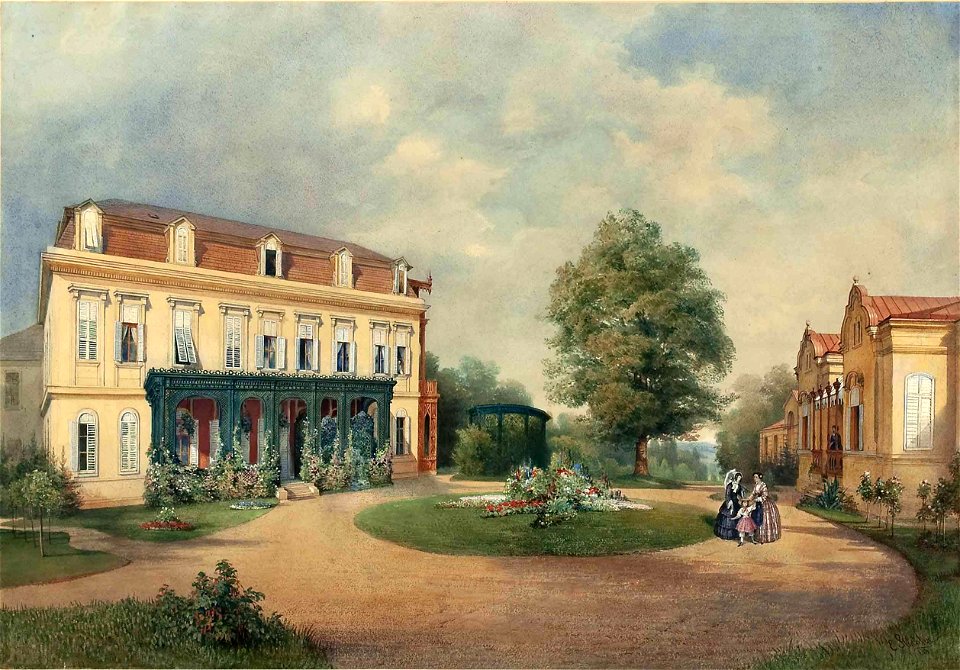 Emanuel Stöckler Landhaus der Familie Albert Hardt in Hadersdorf bei Wien 1854