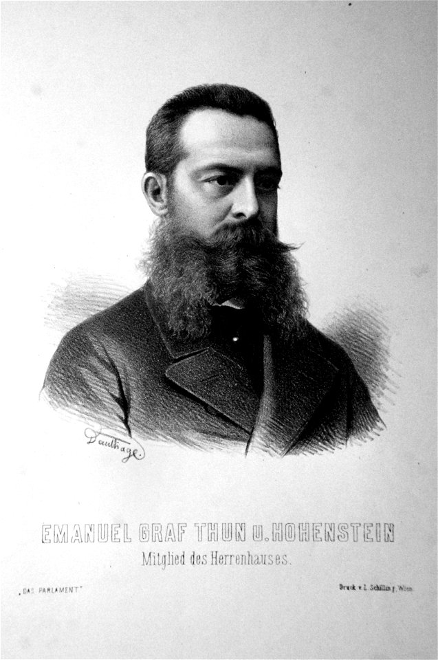 Emanuel Thun und Hohenstein Litho
