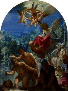 Adam Elsheimer - Die Taufe Christi. Free illustration for personal and commercial use.