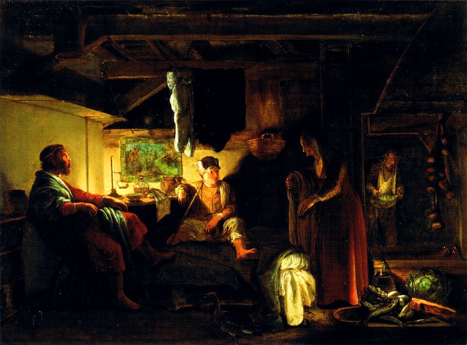 Adam Elsheimer - Jupiter und Merkur bei Philemon und Baucis